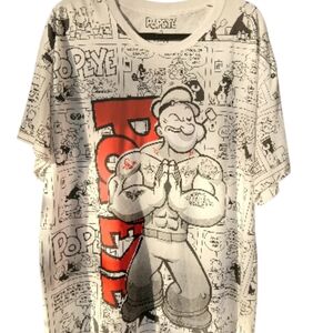 Popeye Graphic White T-Shirt